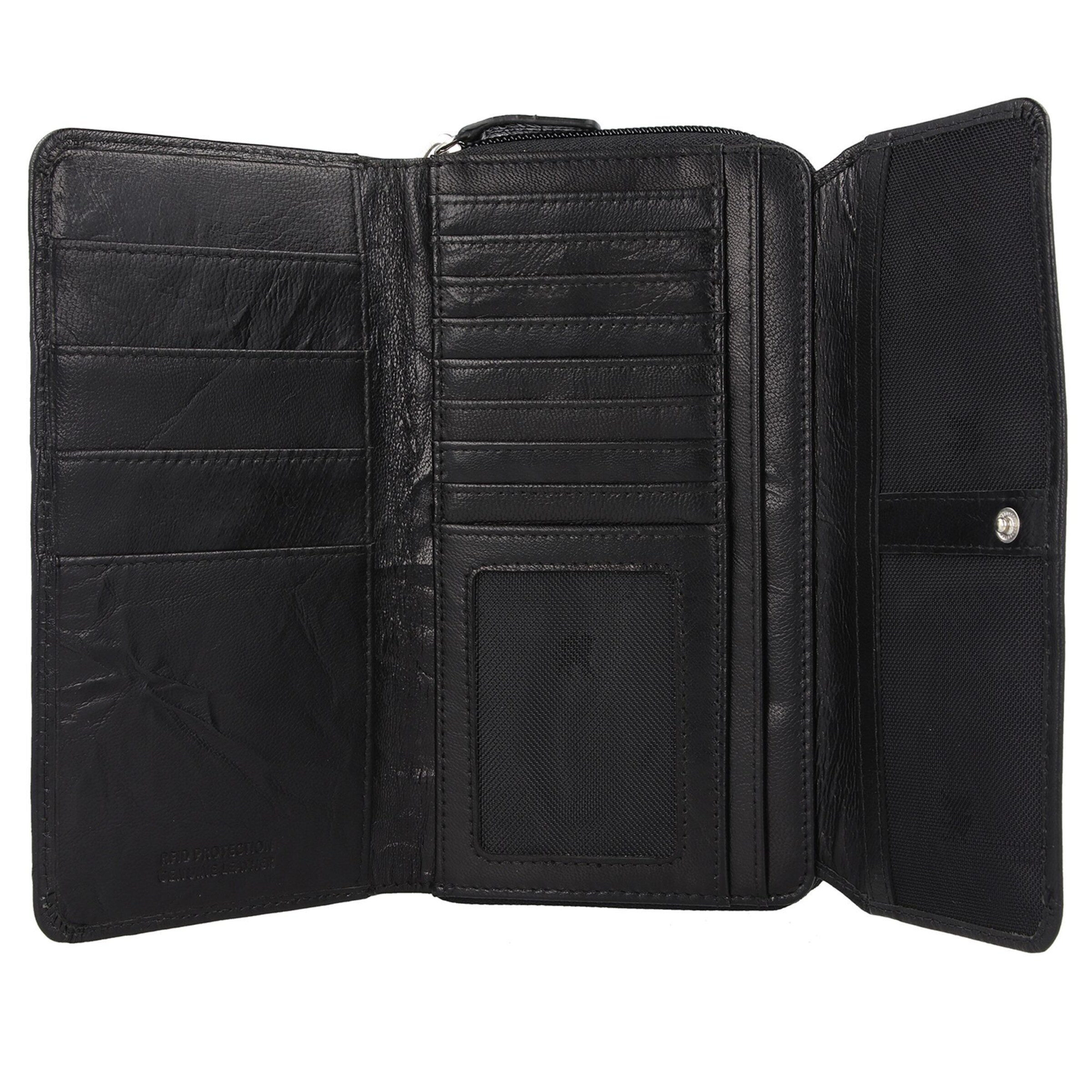 Portamonete 'Donna Aurona' di mano in nero