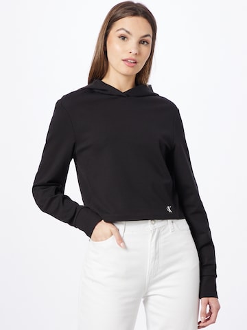 Tricou de la Calvin Klein Jeans pe negru: față