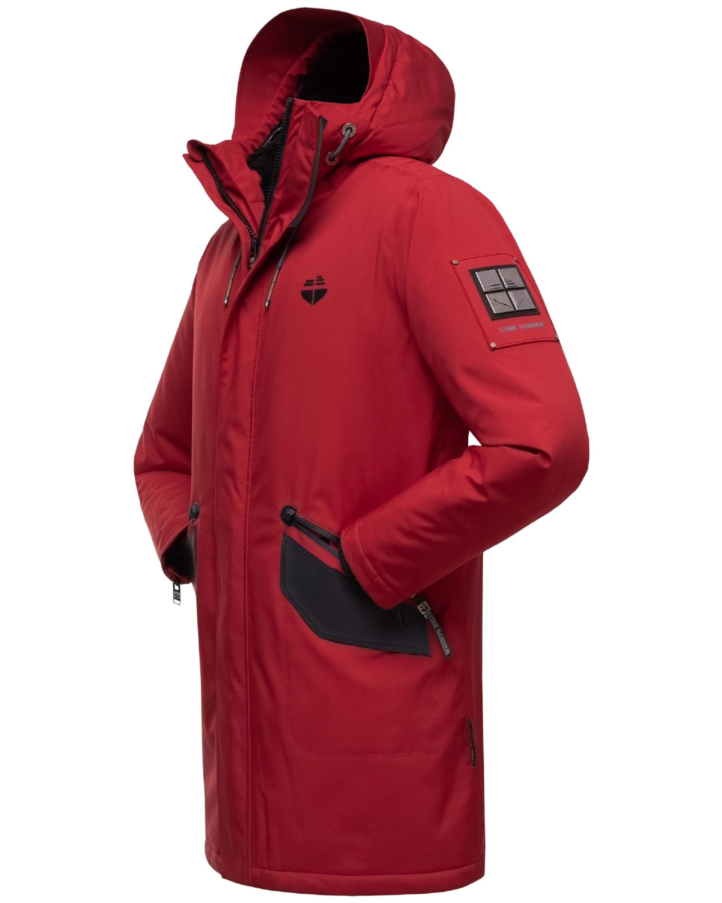 STONE HARBOUR - Parka de inverno 'Ragaan' em vermelho