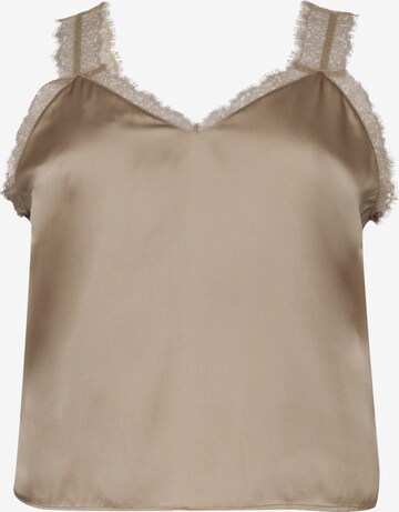 Guido Maria Kretschmer Curvy Top 'Pace' in Beige: front