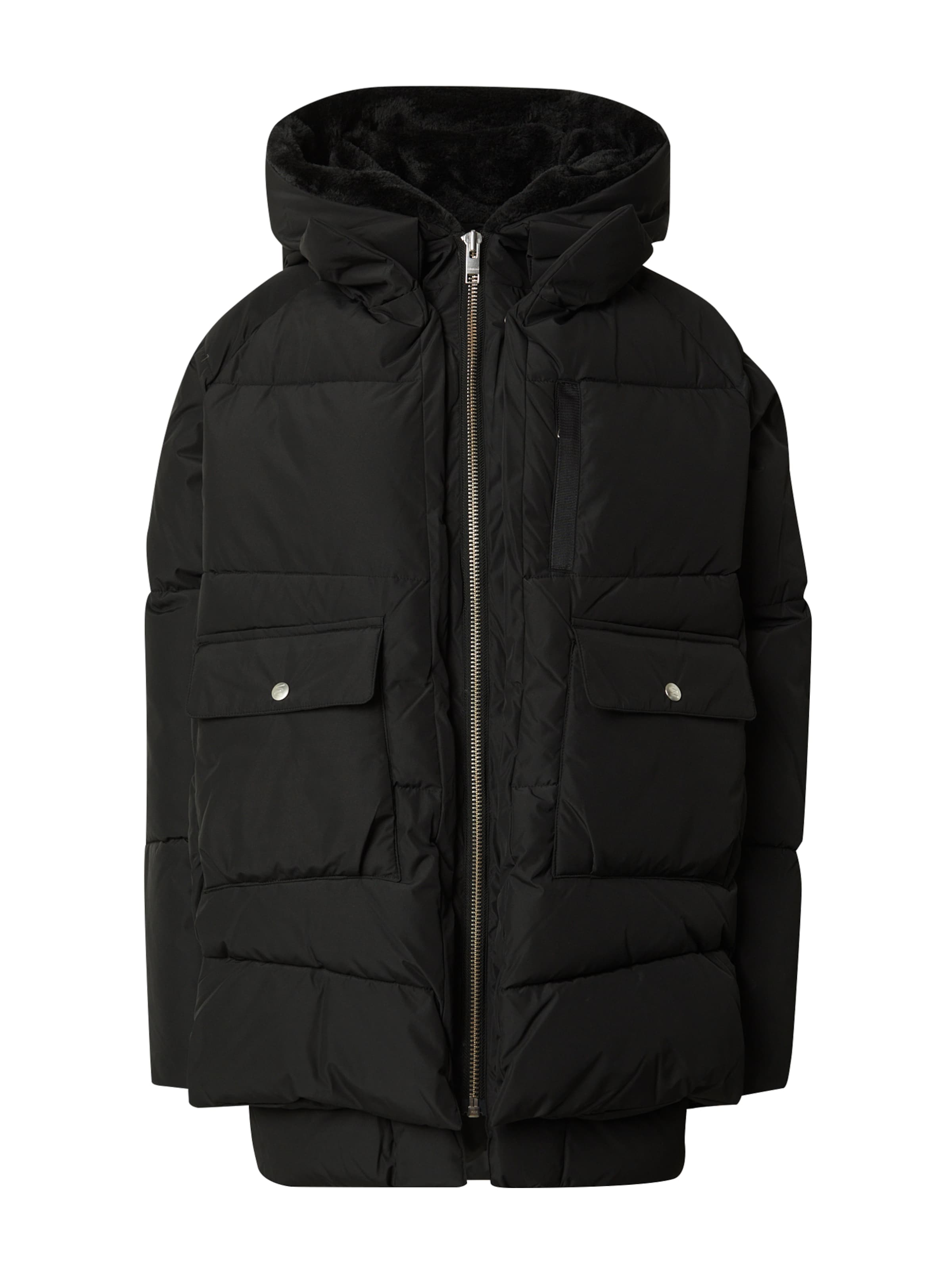 Embassy of Bricks and Logs Χειμερινό μπουφάν 'Lyndon' σε μαύρο: μπροστά