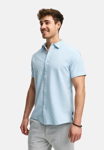 INDICODE JEANS Regular fit Button Up Shirt 'Maribo' in Blue