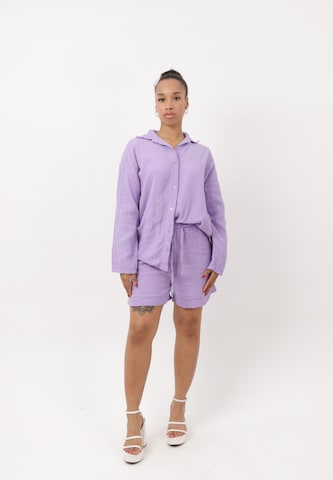 Pantalons de tailleur Elara en violet : devant
