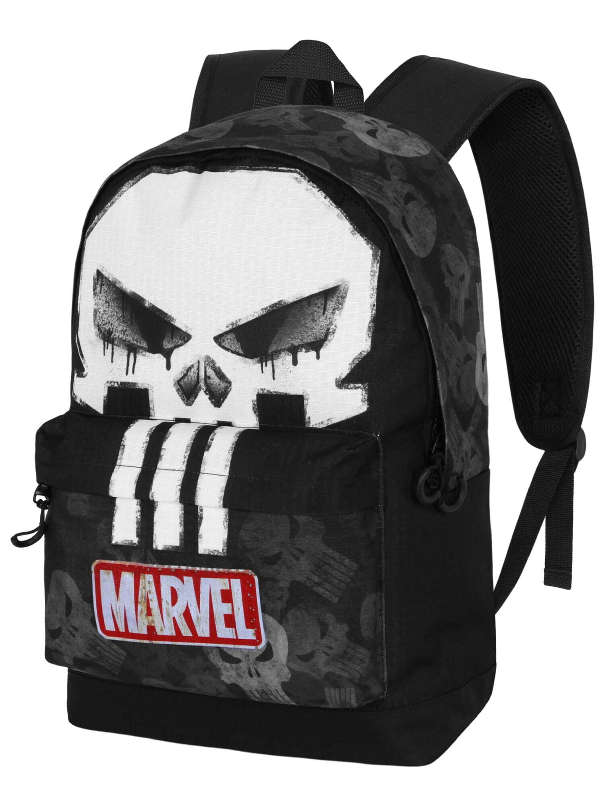 marvel Backpack 'Punisher Skull' in Black: front