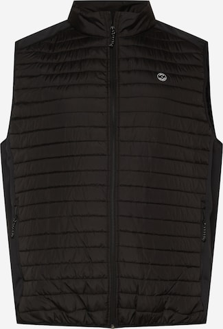 Jack & Jones Plus Vest in Black: front