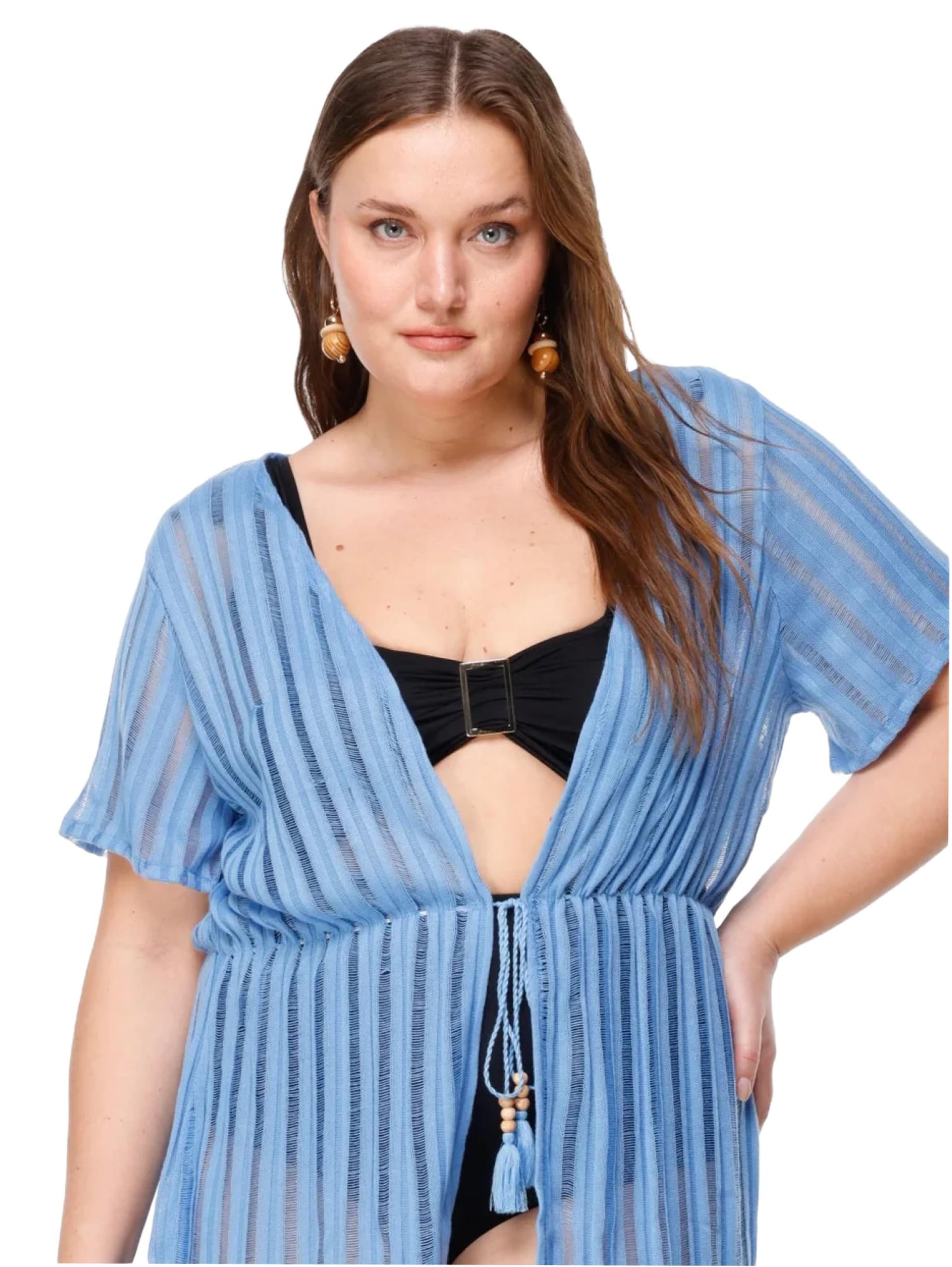 Shape Of You Kimono in Blauw