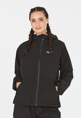 Weather Report Regenjacke 'Gust' in Schwarz: Vorderseite