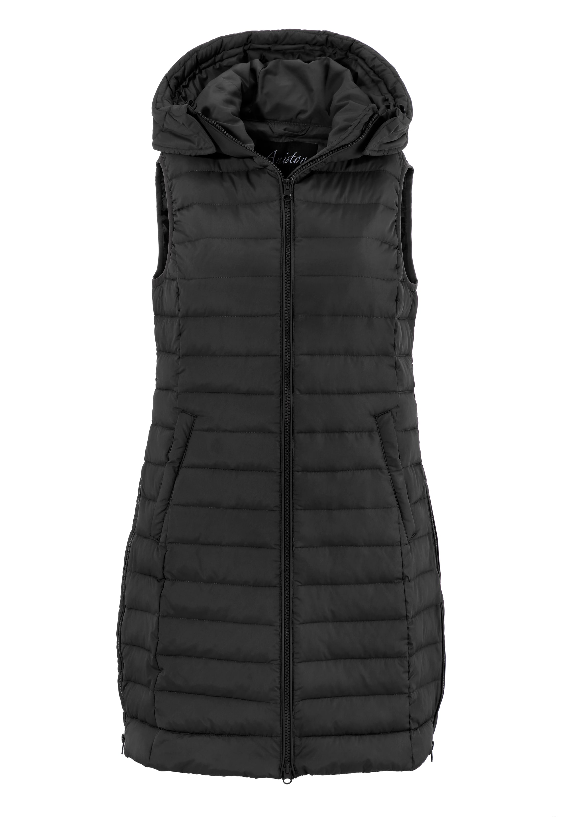 Aniston CASUAL Weste in Schwarz: Vorderseite