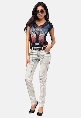 CIPO & BAXX Slimfit Jeans in Blauw: voorkant