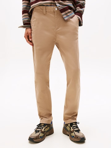 Regular Pantalon chino 'AUSTIN' Tommy Jeans en gris : devant