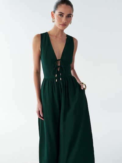 BWLDR Robe 'Amber' en vert foncé, Vue avec produit
