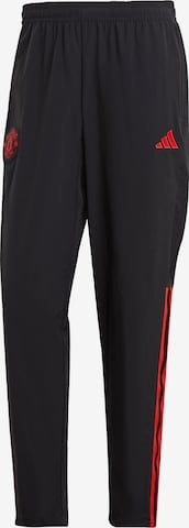 ADIDAS PERFORMANCE Tapered Workout Pants 'Manchester Unite' in Black: front