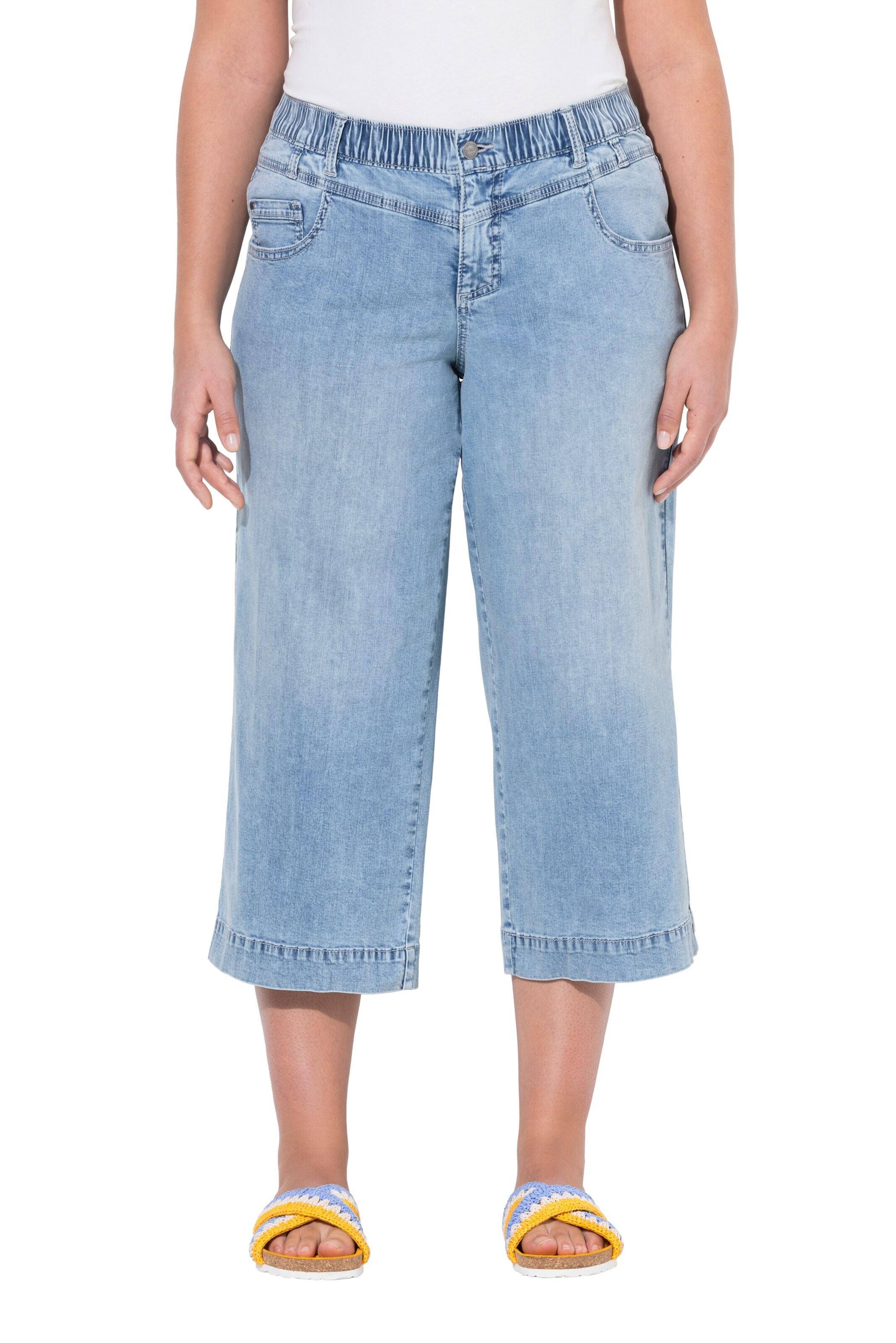 LAURASØN Wide leg Jeans in Blauw: voorkant
