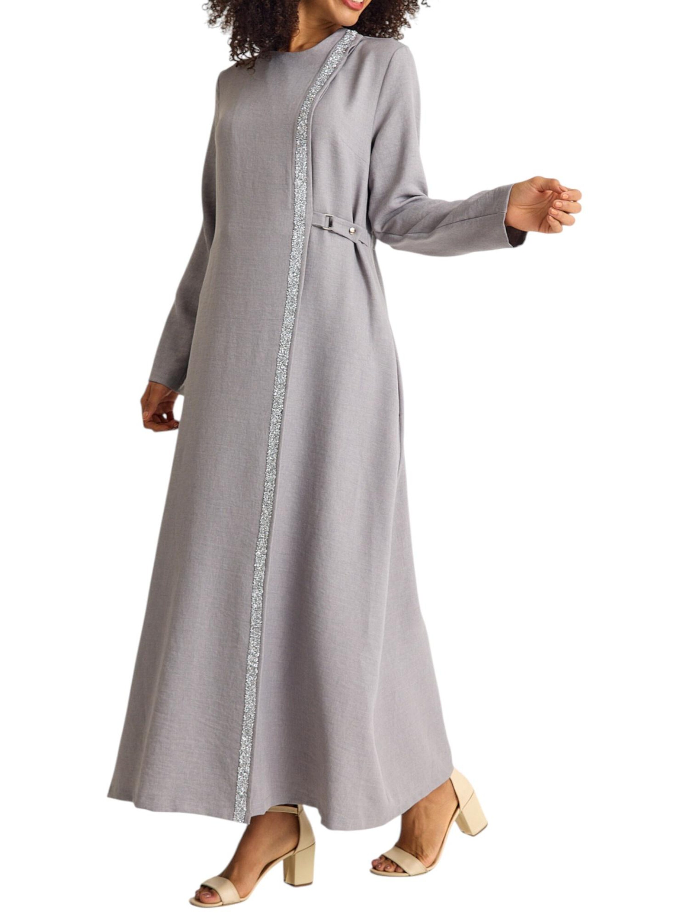 fashionshowcase Jurk 'Leila-Ferace' in Grijs