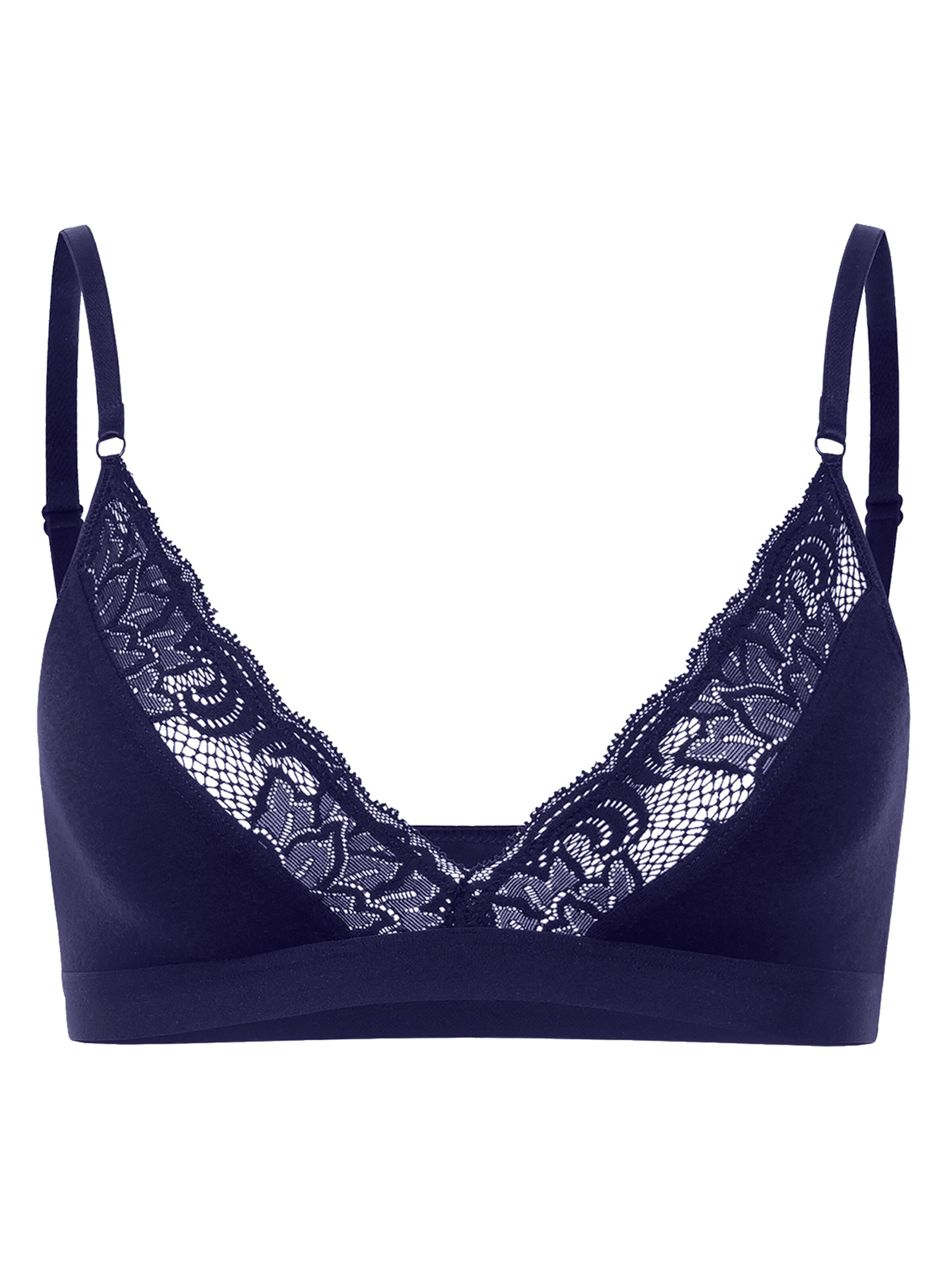 Erlich Textil Triangel BH 'Clara' in Blauw: voorkant