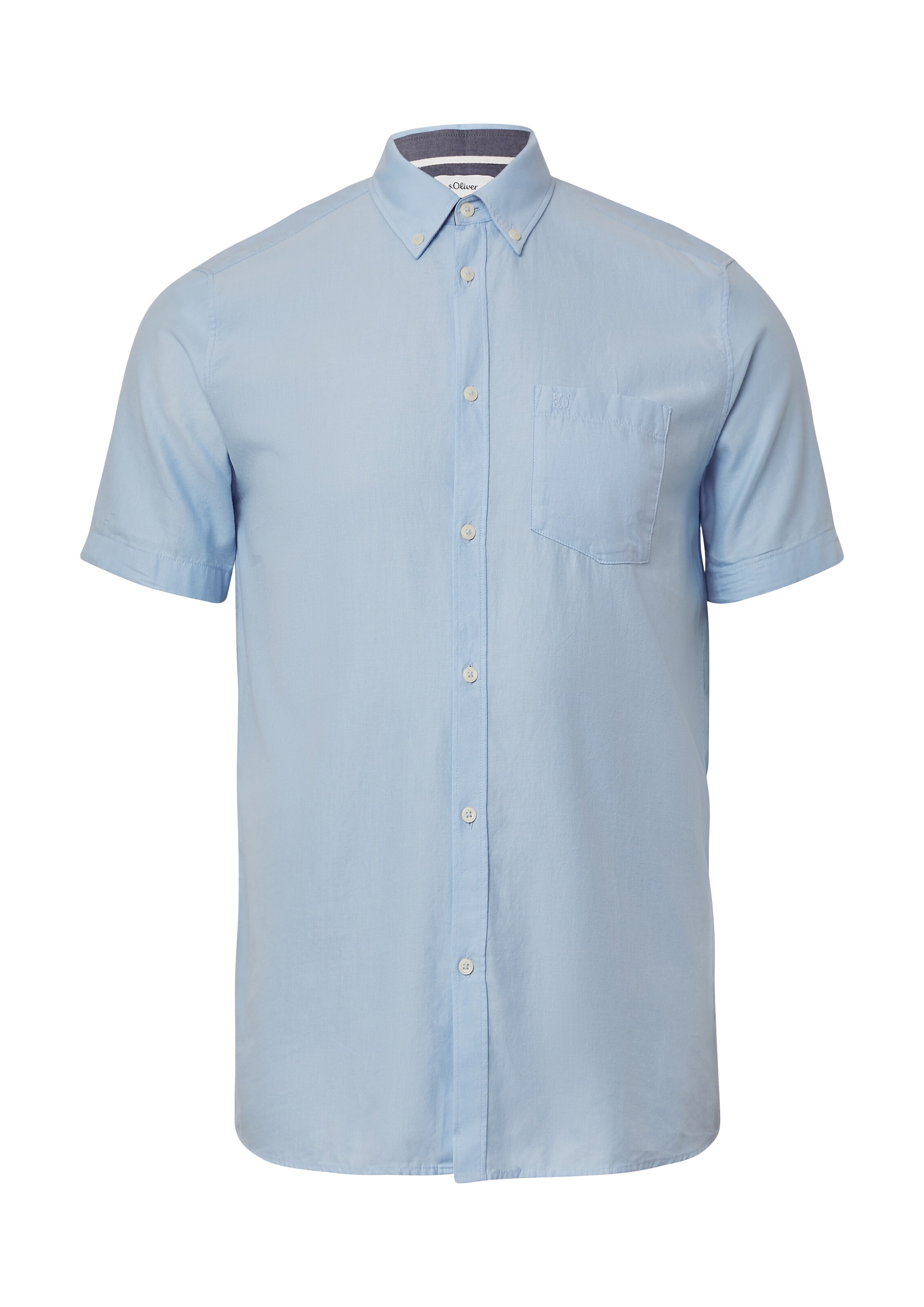 s.Oliver Men Tall Sizes Regular Fit Hemd in Blau: Vorderseite