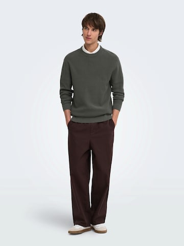 Only & Sons Pullover 'ONSTONY' in Grau