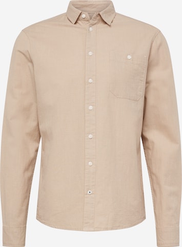 BLEND - Ajuste regular Camisa en beige: frente