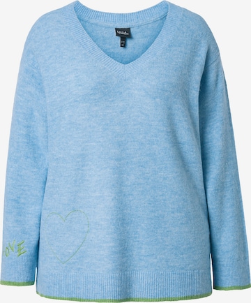 Ulla Popken Trui in Blauw: voorkant