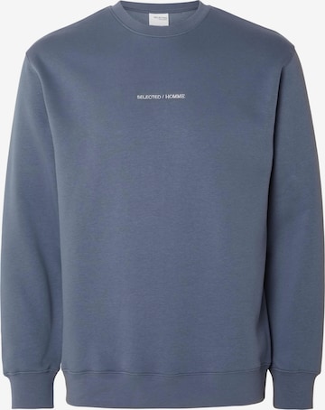 Sweat-shirt 'HANKIE' SELECTED HOMME en bleu : devant