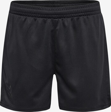 Hummel Regular Workout Pants in Black: front