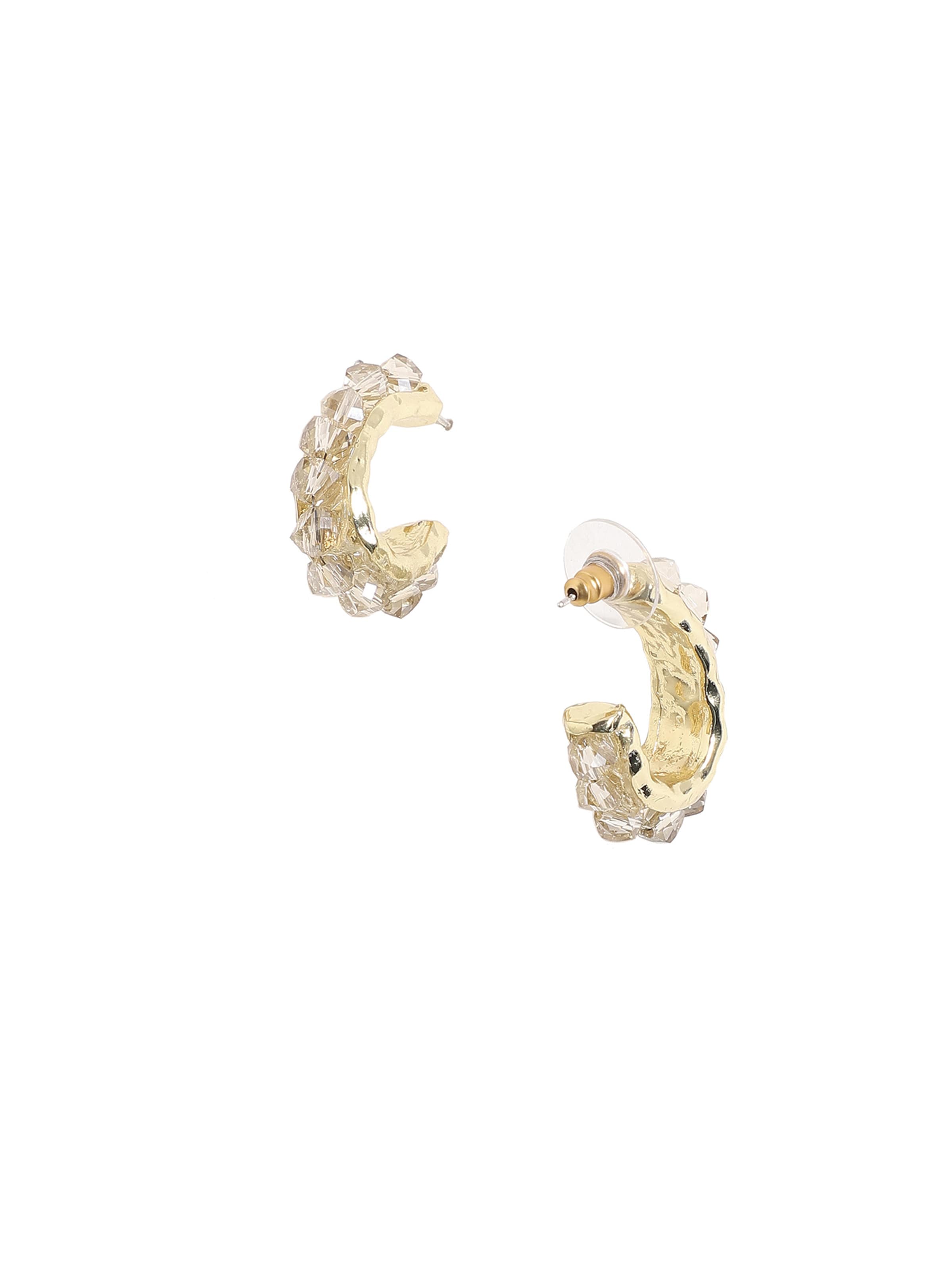Boucles d'oreilles 'Janet' SOHI en or : devant