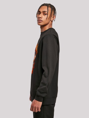 F4NT4STIC Zip-Up Hoodie 'Basketball Sports Collection Orange Splash' in Black