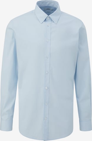 Coupe slim Chemise s.Oliver BLACK LABEL en bleu : devant