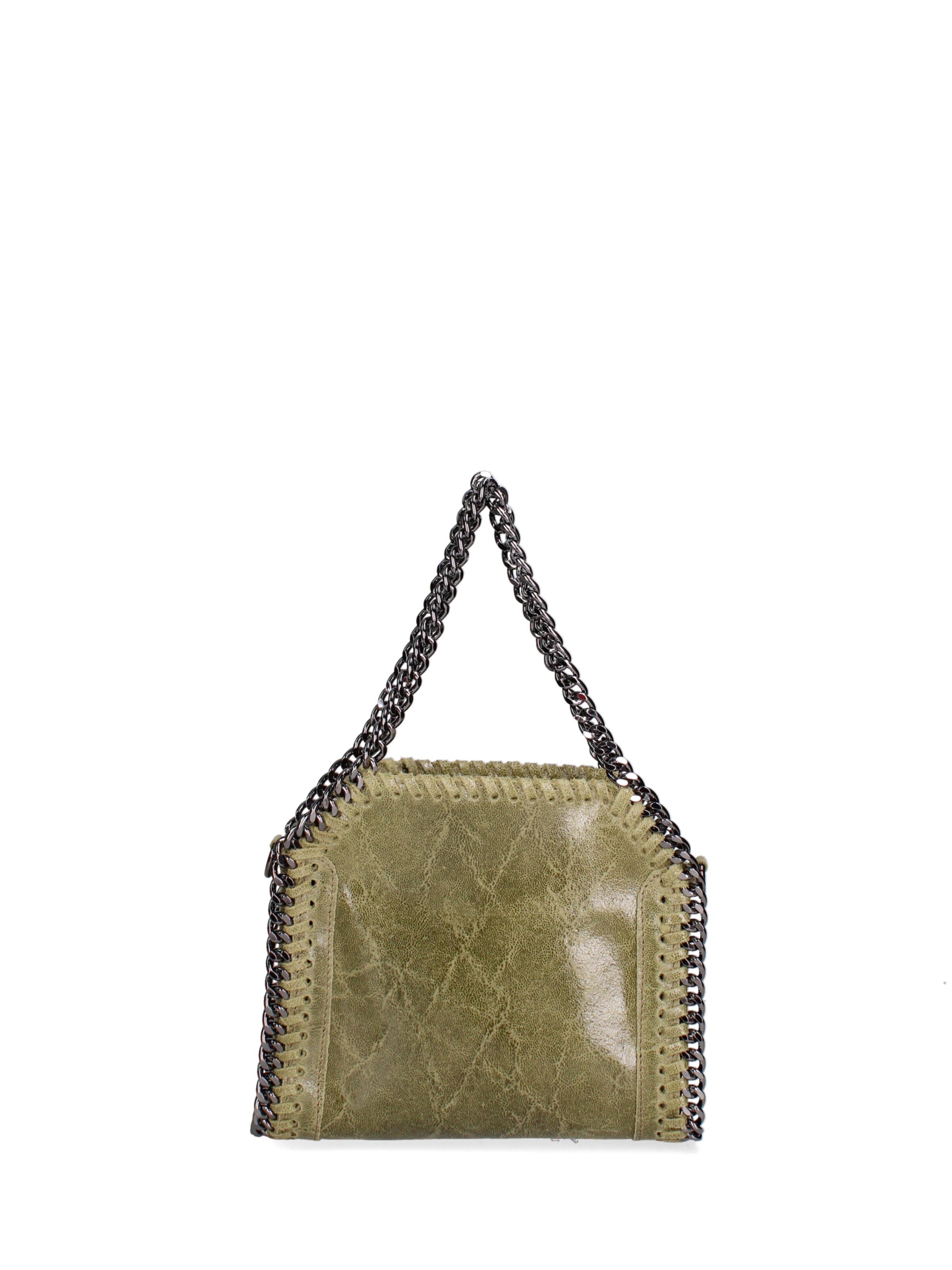 Borsa a mano 'Borsa a mano donna pelle scamosciata stampata con zip - Zefira Chic' di Gave Lux in verde: frontale