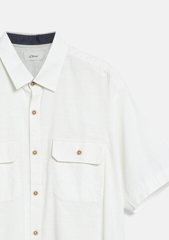 s.Oliver Men Big Sizes Regular Fit Hemd in Beige