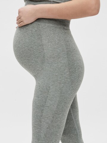 MAMALICIOUS Skinny Leggings 'SPACE' in Grau