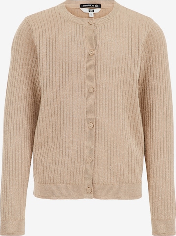 Cardigan WE Fashion en or : devant