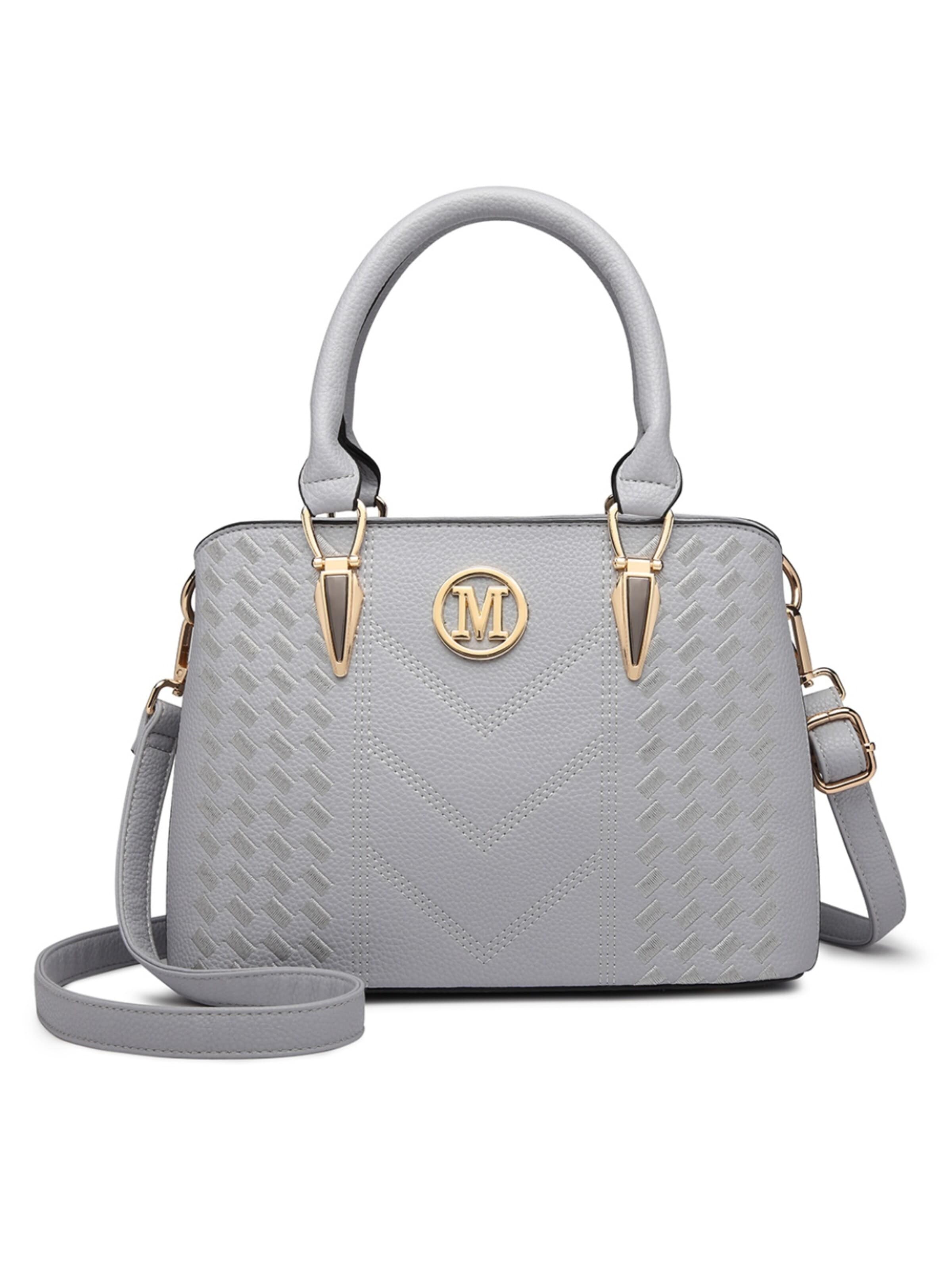 Miss Lulu Shoulder Bag in Grey: front