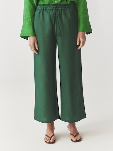 TATUUM Szeroka nogawka Spodnie 'PULIO 1' w kolorze zielony: przód
