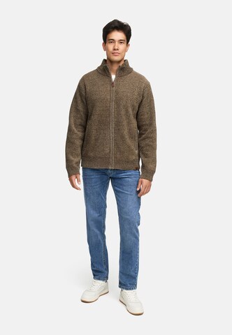 INDICODE JEANS Gebreid vest ' INFilion ' in Bruin