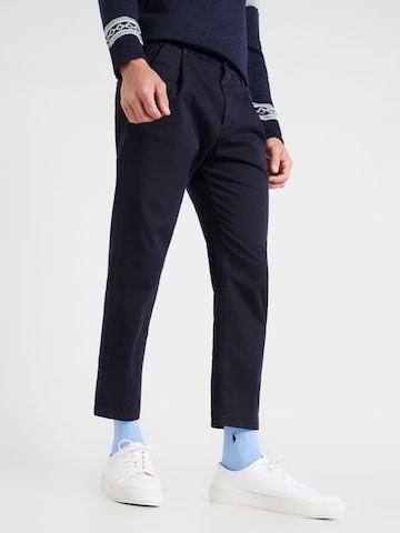 DRYKORN Regular Pleat-Front Pants 'CHASY' in Blue: front