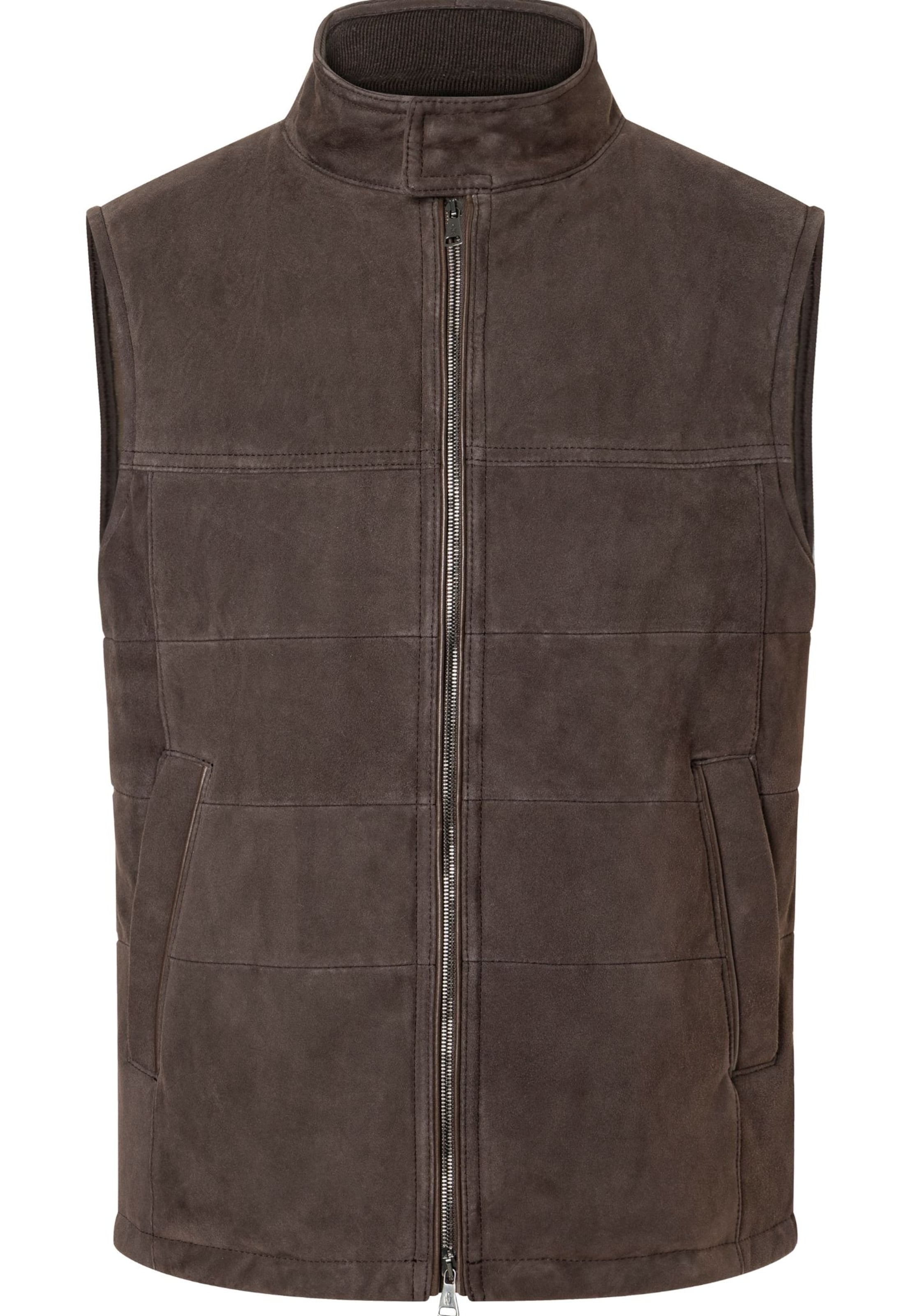 Werner Christ Vest 'Austin' in Brown: front