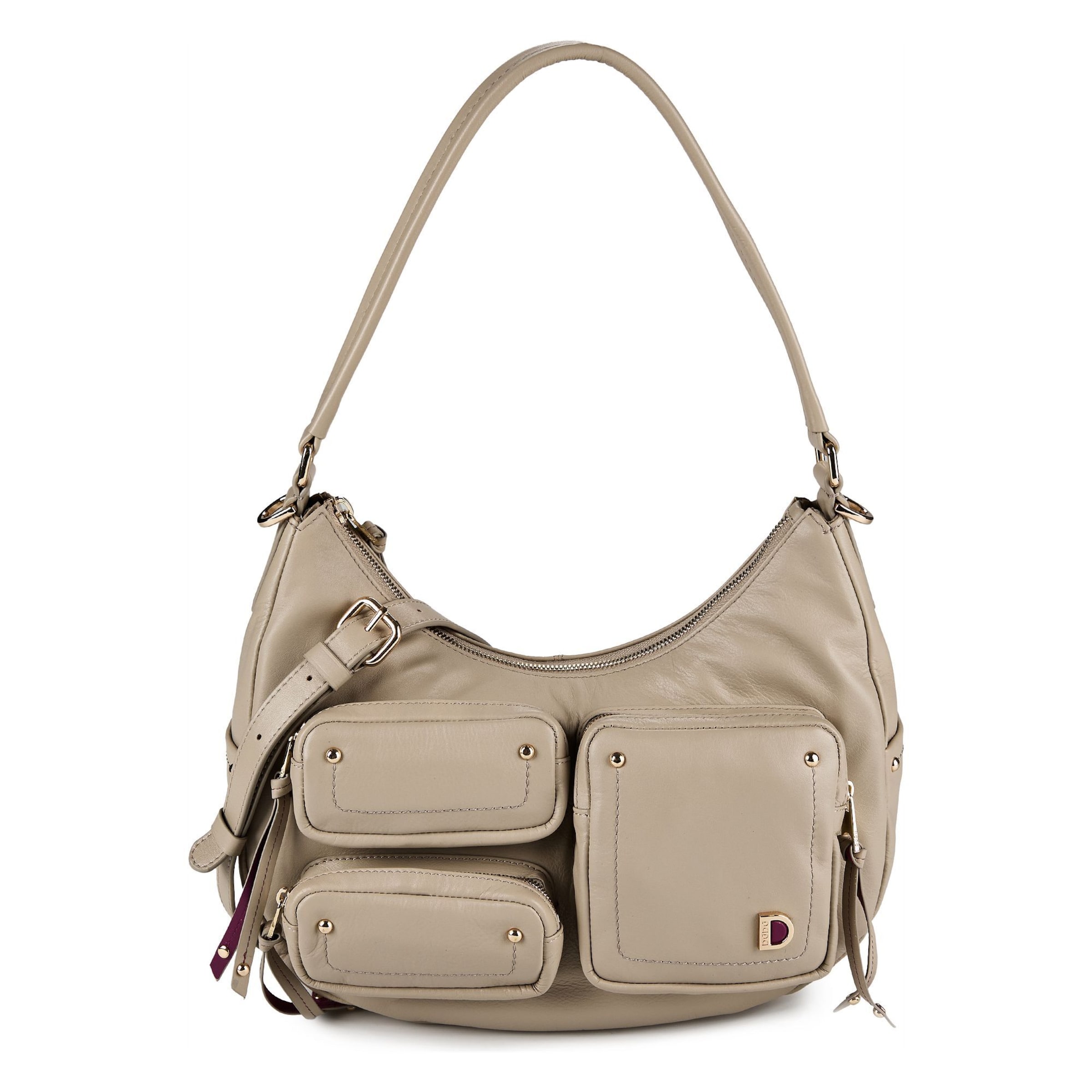 DuDu Shoulder Bag in Grey: front
