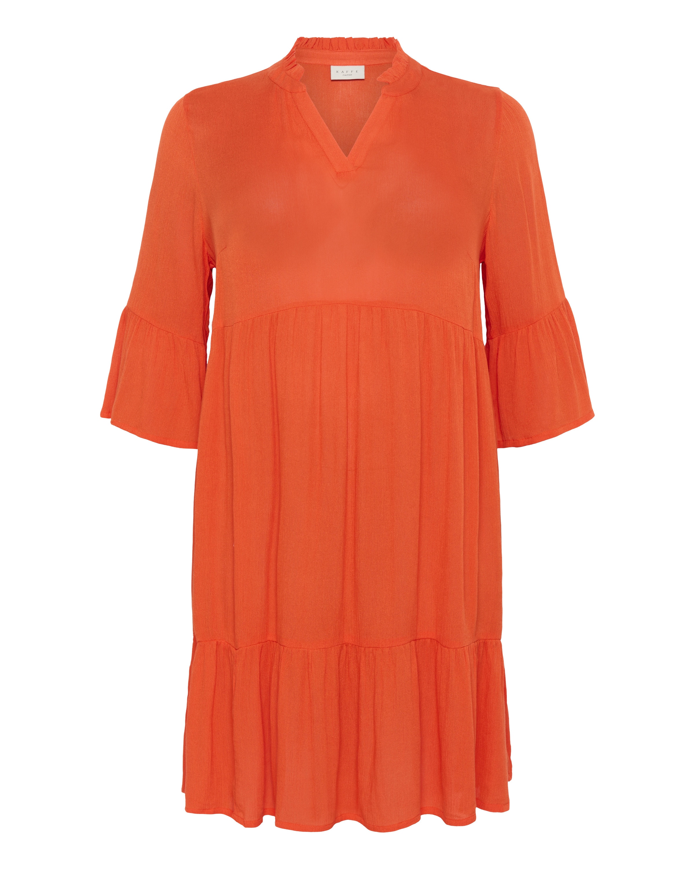 KAFFE CURVE Jurk 'Mariana' in Rood: voorkant