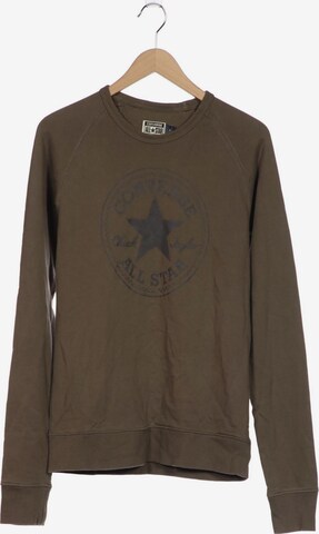 CONVERSE Sweatshirt & Zip-Up Hoodie in M in Beige: front