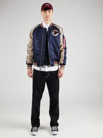 Veste mi-saison 'Japan Warrior Souvenir' ALPHA INDUSTRIES en bleu