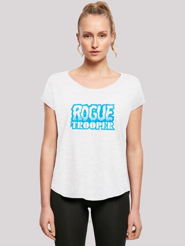 T-shirt 'Rogue Trooper Comic Book Blue Logo' F4NT4STIC en blanc : devant