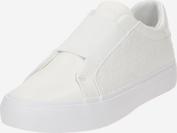 Calvin Klein Slip-Ons in White: front