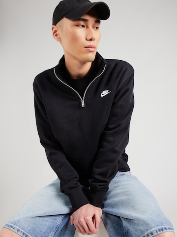 Nike Sportswear Sweatshirt 'CLUB' in Schwarz: Vorderseite