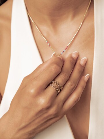Bague 'Double Chain' Hey Happiness en or