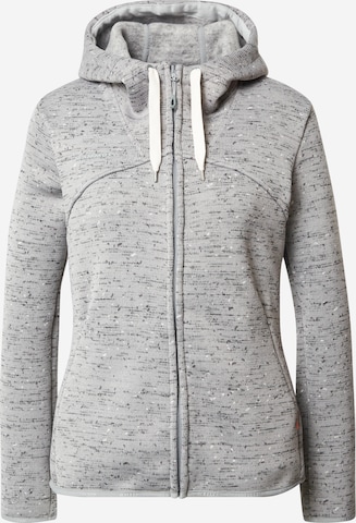 MAMMUT Athletic Zip-Up Hoodie 'Chamuera Ml' in Grey: front