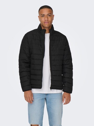Only & Sons Between-season jacket 'Bron' in Black: front