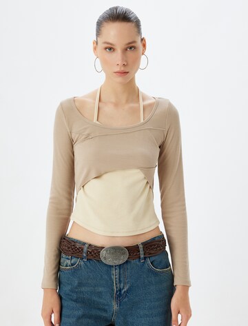 Koton Shirt in Beige: voorkant