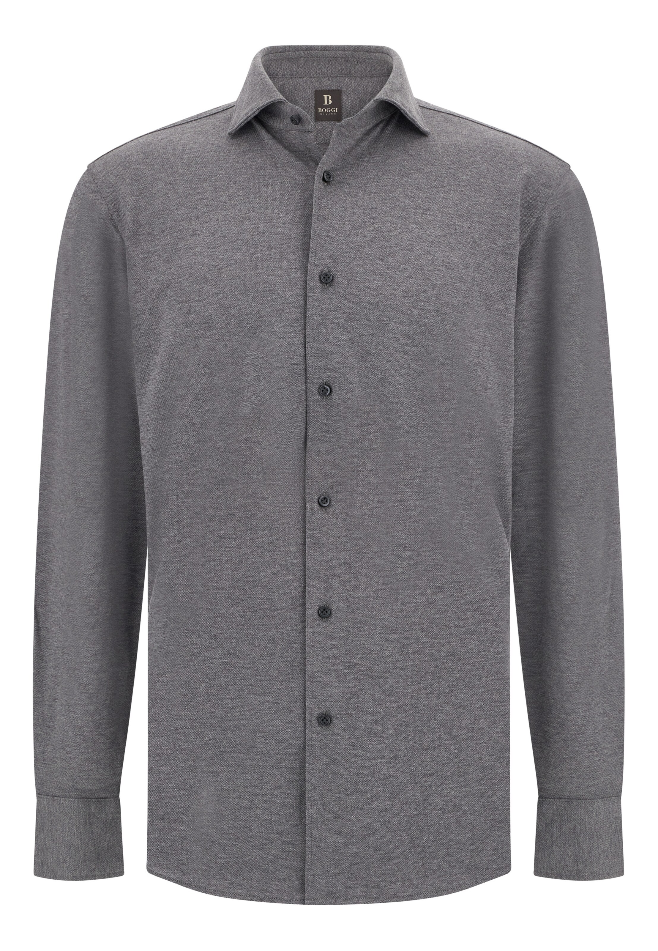 Boggi Milano Overhemd in Grijs: voorkant