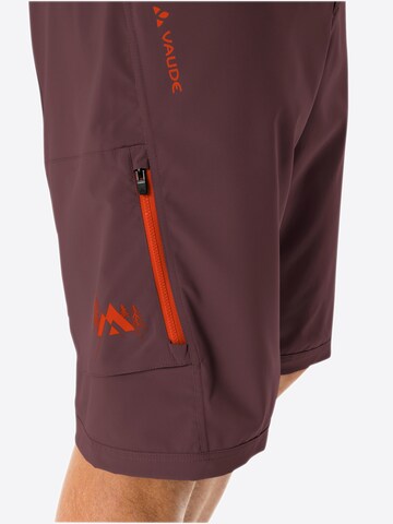 VAUDE Regular Outdoor trousers 'Ledro ' in Red